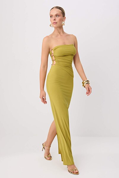 Trendyol Collection Rochie de seară și de absolvire, maxi, fără bretele, cu a...