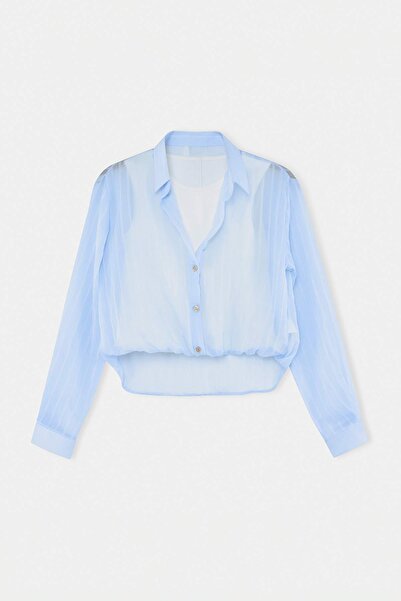 Trendyol Collection Blue Shirt Twoss26Go00219