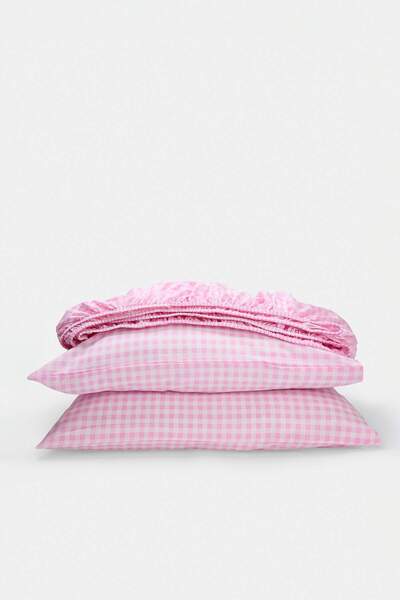 TRENDYOLMİLLA HOME Double Gingham Bed Sheet Set