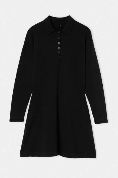 Trendyol Collection Black Polo Neck Skater Knitwear Dress Twoaw27El00005