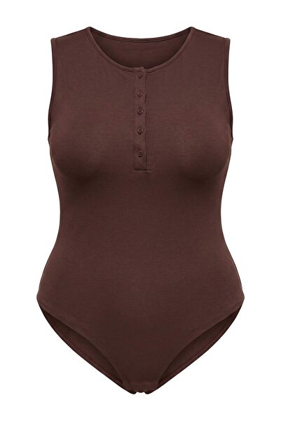 Trendyol Curve قميص بدون أكمام من Brown More Sustainable بياقة دائرية ناعمة و...