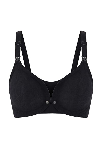 Trendyol Collection Black Single Micro Flat Throw Cap Triangle Bra Thmaw27Su0...