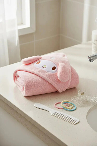 SANRIO Lisanslı My Melody Çizgi Film Desenli Emici Saç Havlusu
