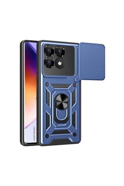 HANPORIUM حافظة تانك متوافقة مع هاتف Poco F6 Pro - غطاء خارجي مدرع للحماية ال...