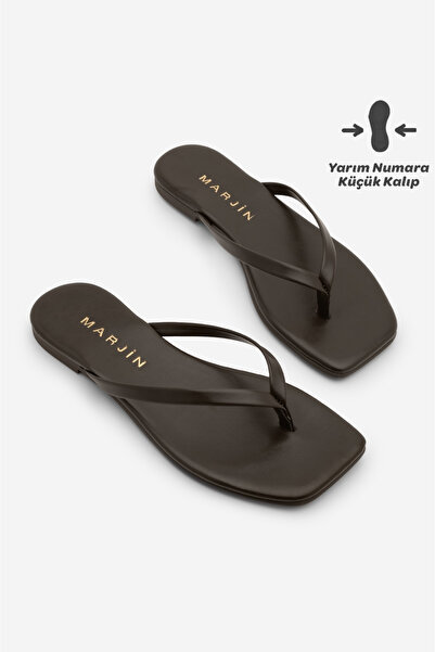 Marjin Γυναικείες παντόφλες με λεπτά λουράκια και ανοιχτή μύτη, καθημερινές, ...