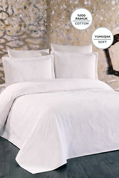 EvienHome 100% Βαμβακερό Σετ Κάλυμμα Κρεβατιού Διπλό Πικέ Astori 230x240 εκ. ...