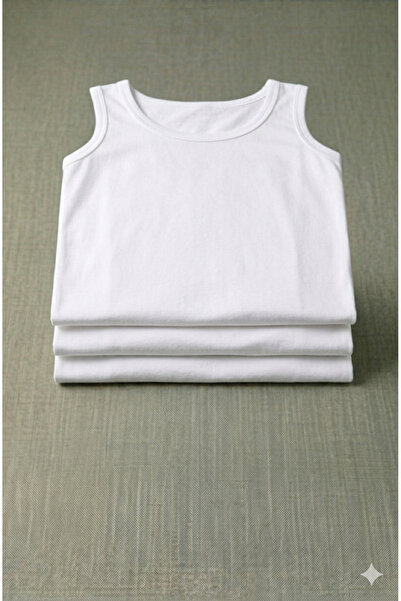 İlke 1610 Men's 3-Pack Lycra Cotton Undershirts - White, Black, Skin Color Op...