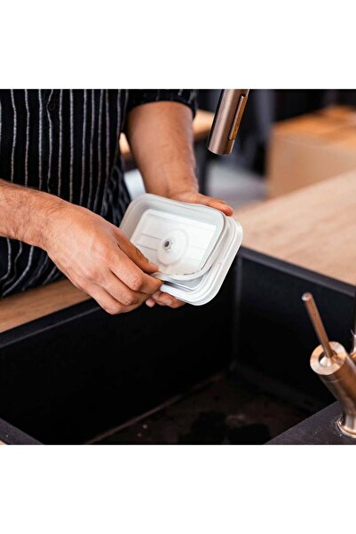 ZWILLING Fresh & Save Vakumlu Saklama Kabı Seti S/M/L Boyut Yarı Şeffaf-Gri
