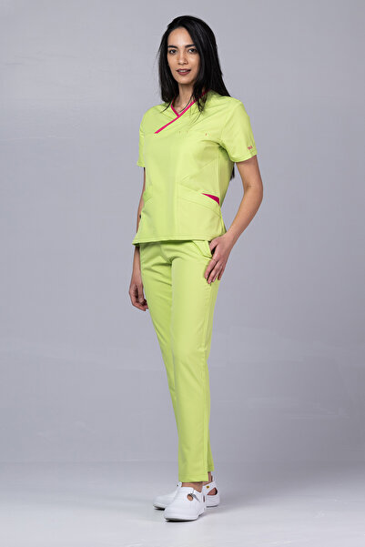 tag Costum medical ONYX Premium pentru femei, Green Apple, cu căptușeală Cicl...