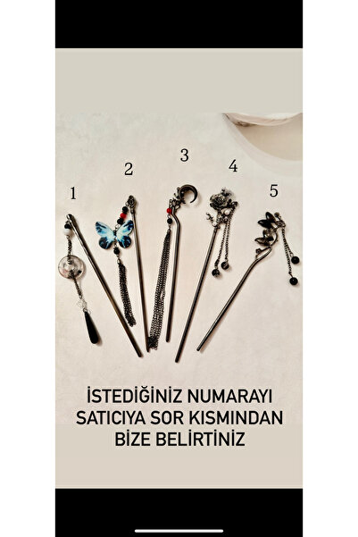 tokambyelifderin Black Magic Siyah Metal Kadın Saç Çubuğu Dalgalı Magic Kadın...