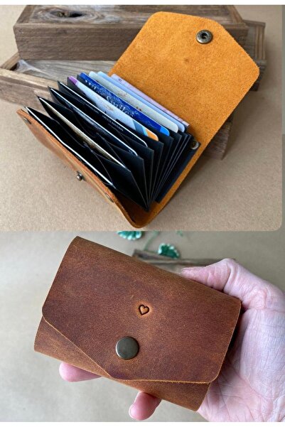 ALESTA LEATHER (ΓΡΑΜΜΑΤΑ ΟΝΟΜΑΤΕΠΩΝΥΜΙΩΝ) Θήκη Καρτών Ακορντεόν - Χειροποίητο...