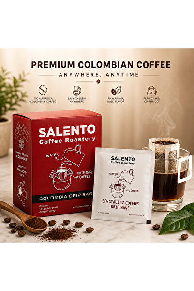 SALENTO Colombian Coffee Drip Bags, Single Serve Pour Over Coffee, Specialty ...