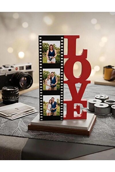 Esir3D Love Yazılı 3’lü Fotoğraf Çerçevesi Şeridi