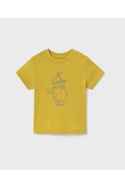 MAYORAL Baby Boy Elephant Print Short Sleeve T-Shirt 0-2 Years Yellow