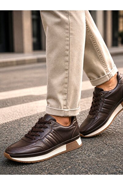 Vantaggio Pantofi casual pentru bărbați Verona Brown, 100% piele naturală