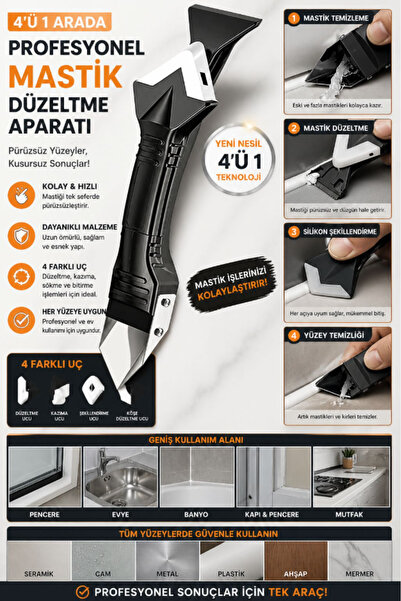 AYGÖREN HOME Fayans Derz Dolgu Silikon Kazıyıcı Sıyırıcı Ve Uygulayıcı 3 Ü 1 ...