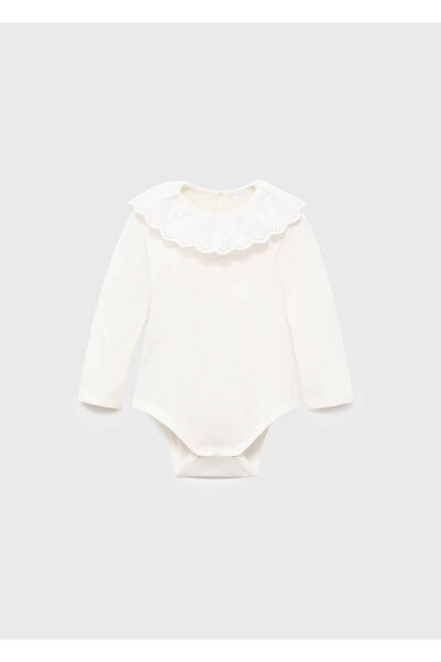 MANGO Baby بودي قطني للأطفال بياقة