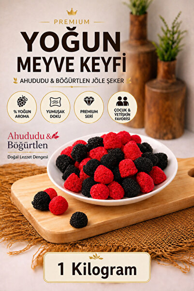 ÜLKÜ KURUYEMİŞ (1 KG) Ağududu & Böğürtlen Aromalı Jelibon Jöle Tatlı Atıştırm...