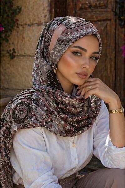 Aişe tesettür Mink Powder Biritli Ready-Made Shawl