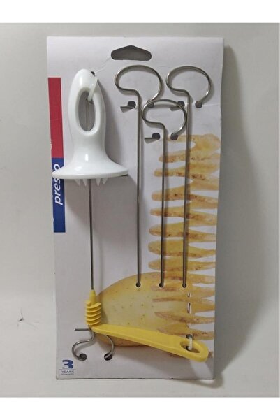 abnturk Paslanmaz Çelik Plastik Saplı Spiral Patates Kesme Aparatı
