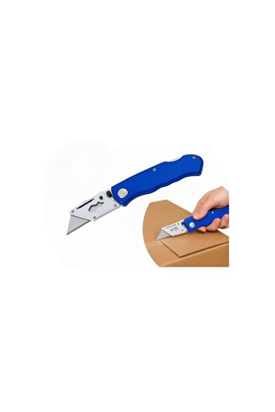 abnturk 5 Yedek Başlıklı Katlanabilir Profesyonel Halı Maket Bıçağı 4 In 1 Öz...