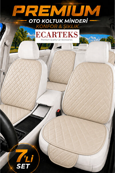 ECARTEKS PREMİUM QUALİTY CAR ACCESSORİES Cepli Oto Koltuk Minder Seti Kolay M...