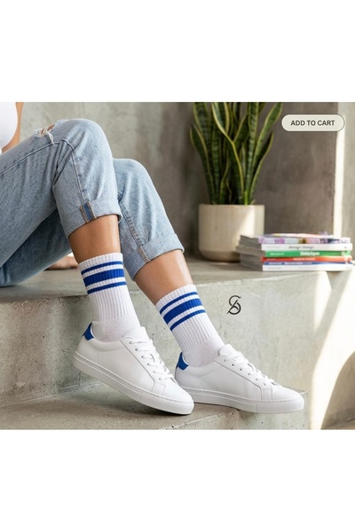 Çorap Kurdu Șosete de tenis unisex colorate cu model cerc