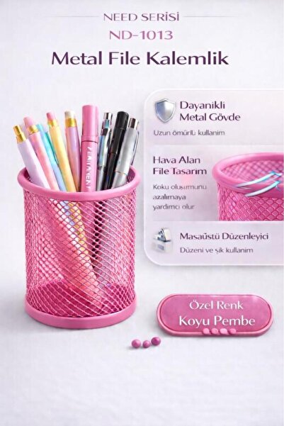 Need Metal File Kalemlik Koyu Pembe ND-1013