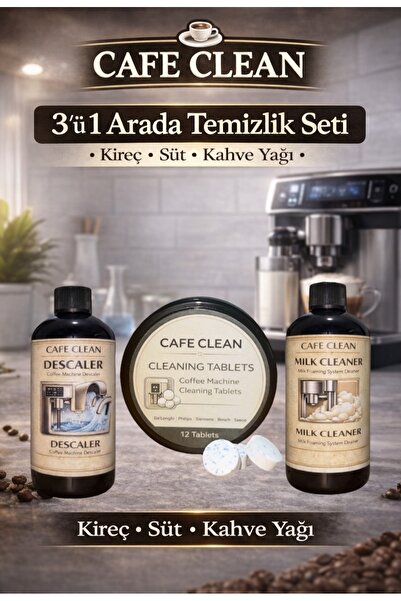 cleanova Kahve Makinesi Temizleme Seti 3’lü | Kireç Çözücü + Süt Temizleyici ...