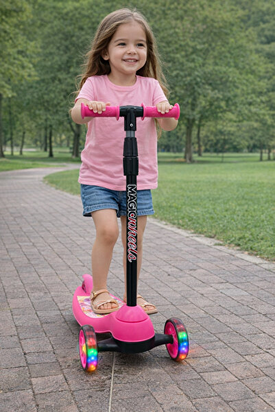 Toyzitoys RUNNER PEMBE PRENSES FİGÜRLÜ Frenli Denge Led Işıklı 3 Üç Tekerlekl...