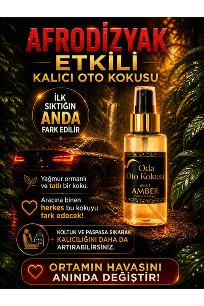 miski amber Afrodizyak Etkili Kalıcı Oto Kokusu