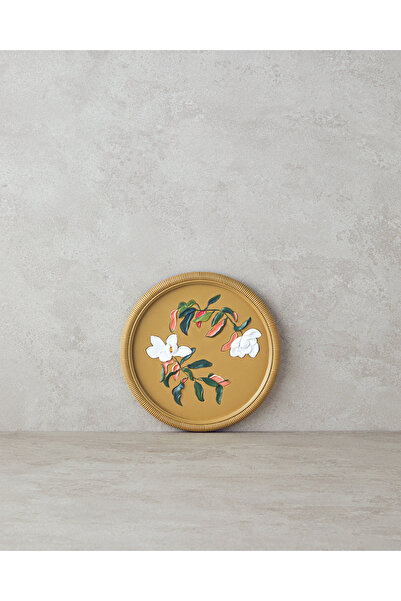 English Home Flowers Polyresin Duvar Aksesuarı Bej