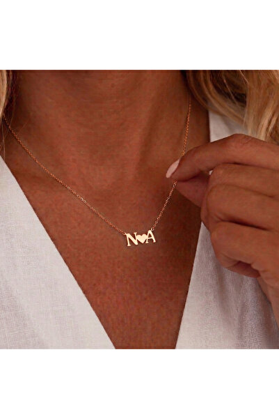 Soleildor 925 ayar Orijinal Gümüş Kişiye Kadın Özel Rose Gold Takı A S M Z B ...