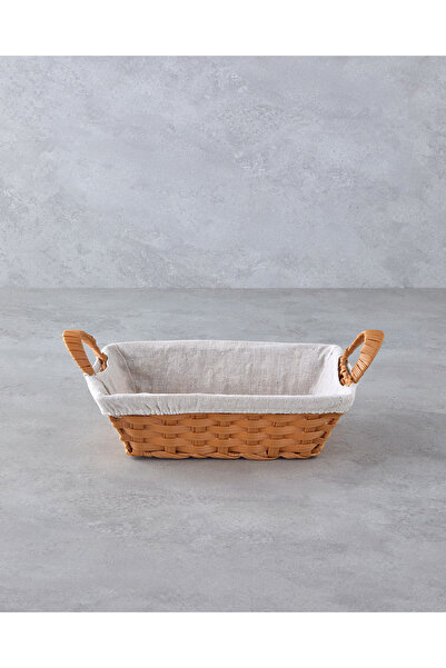 English Home Pastora Plastik Rattan Ekmek Sepeti 34x20x12 cm Bej