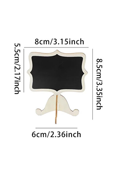 Choice J2502010-A-W-10 10Pcs Chalkboard Labels With Easel Mini Chalkboard Sig...