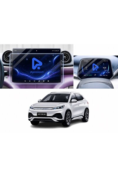 PiyasaSepeti BYD Atto 3 15.6 بوصة واقي شاشة نانو للوسائط المتعددة والمؤشر 9H
