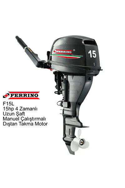 Ferrino 15Hp 4T Dıştan Takma Motor (Model:F15BWL-R) Uzun Şaft Manuel