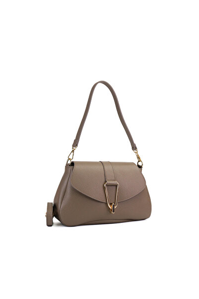 Posete Fagaras Poseta Piele Emily - Taupe, Geanta Casual din Piele Naturala, ...