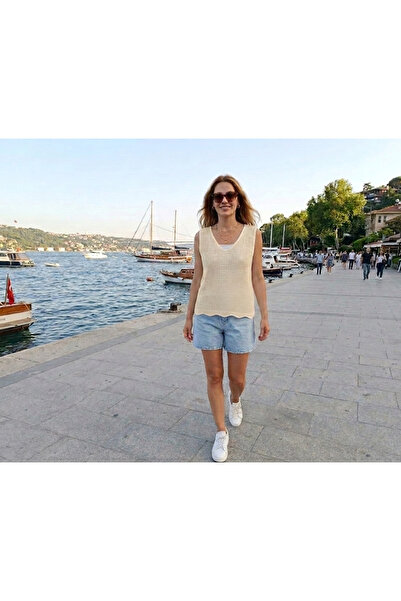 MELLY MORE V_Yakakolsuz Ajurlu Tri̇ko Standard(M-L) 50% Cotton 50% Polyester ...
