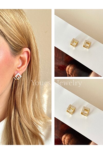 YOUES JEWELRY 316l Çelik CM VİP Seri 14 K Altın Renk Lüx Renk Gold VIP Seri P...
