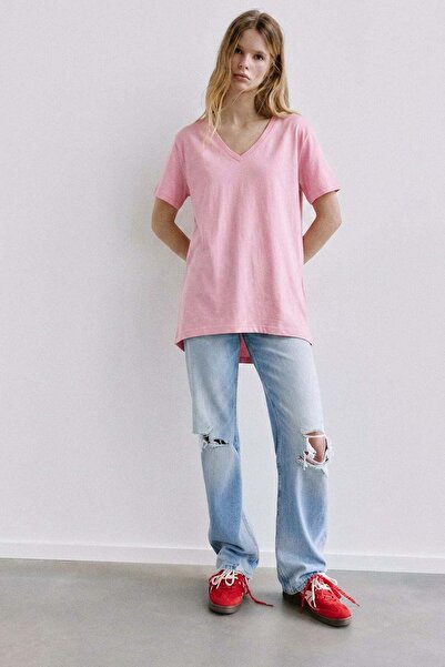 COTENCONCEPT V-Neck Basic Viscose Blend T-Shirt