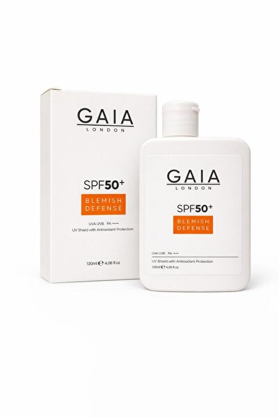 Gaia London Lekeli Ciltler Için Antioksidan Destekli 50spf Uva/uvb Blemısh Defense Güneş Kremi 120 ml