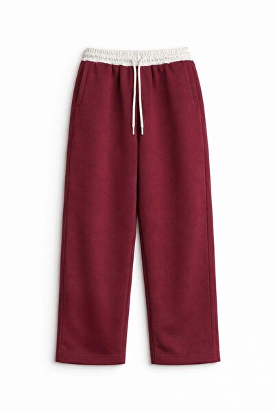 VAMOSCLO Baggy Fit Eşofman Alt Bordo