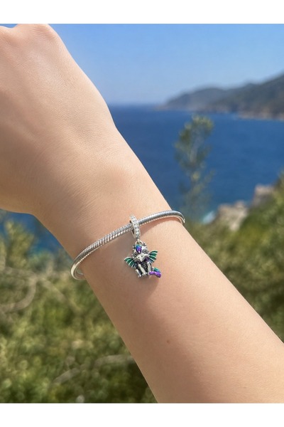 My Story Mini Ejder Sallantılı Gümüş Charm