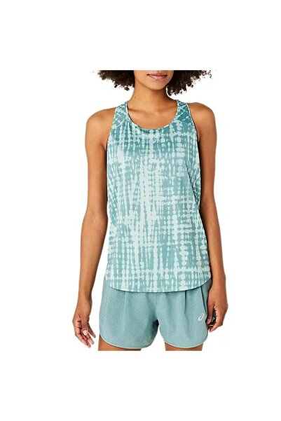 Asics Women's Road All Over Print Running Top FW 2024-Blue-XS