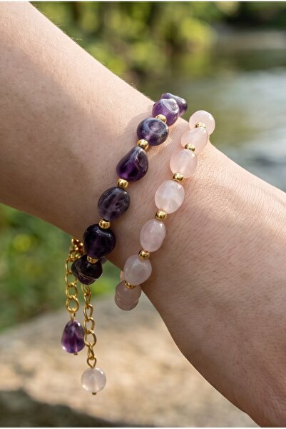 NBS Beautiful Naturel Stones Kadınlar İçin Süper İkili Set Şık Aşk Enerji Den...