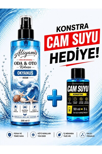 ALİYAMİS Oto Parfüm Okyanus Sprey 200 Ml Otomobil Ve Ortam Oda Kokusu