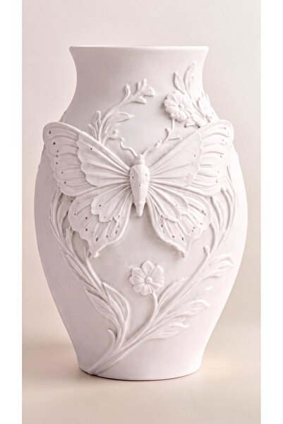Belupa Decorative Vase with Butterfly Figure - Flower Holder Desktop Home and...