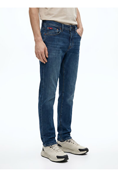 Lee Cooper Mavi Erkek Straight Denim Pantolon 262 LCM 121045 HARRY ANGEL STONE