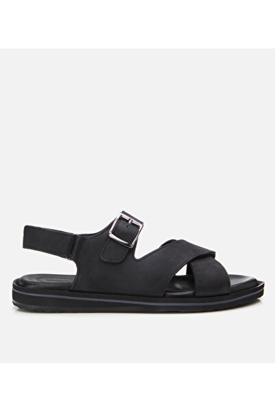 Hotiç Schwarze Ledersandalen für Herren mit Gürtel